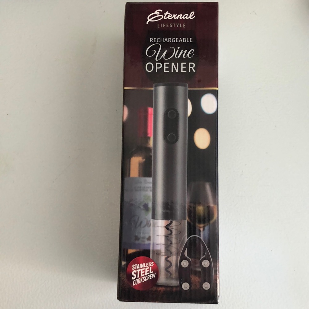 New inbox, eternal lifestyle, brand rechargeable, wine opener